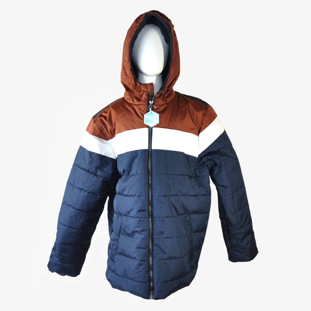 WHALES TAIL Boys' Hooded Jacket, Navy, 14/16